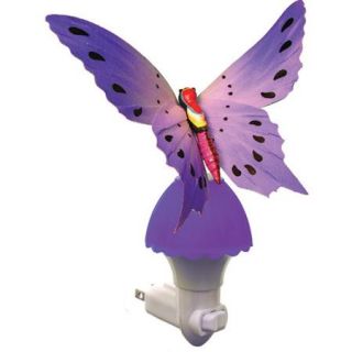 Fiber Butterfly Night Light, Purple