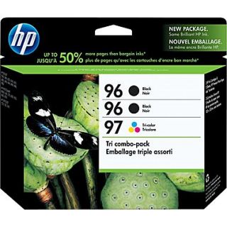 HP 96/96/97 Black and Tricolor Ink Cartridges (CD942FN), Combo 3/Pack