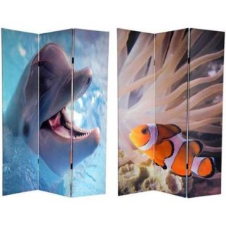 Double sided 6 foot Dolphin and Clownfish Room Divider (China)