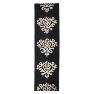 Jovi Home Sublime Hand tufted Rug 2 X 8 Foot, Black/Off White.