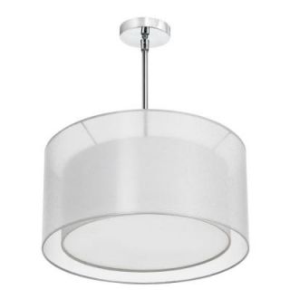 Radionic Hi Tech Melissa 3 Light Polished Chrome Pendant with Double Shade White and 790 Diffuser MEL228 819 790 PC