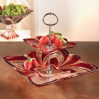 Fifth Avenue Crystal Aurora Crystal Server Tiered Stand