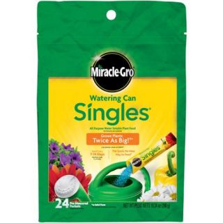 Miracle Gro Watering Can Singles All Purpose Water Soluble Plant Food, 24 Singles Bag