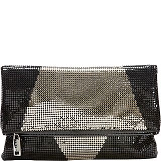 Whiting and Davis Color Block Foldover Clutch