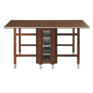 Martha Stewart Living Craft Space 6 ft. Collapsible Wood Craft Table in Sequoia 0795000960