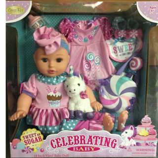 18" Celebrating Life Vinyl Baby Doll Sweet As Sugar White