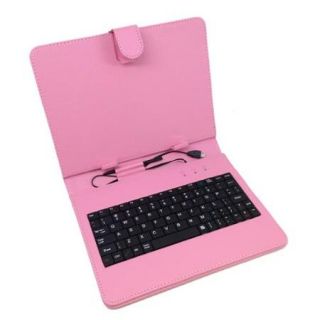 7" Micro USB Keyboard Folio  Pink