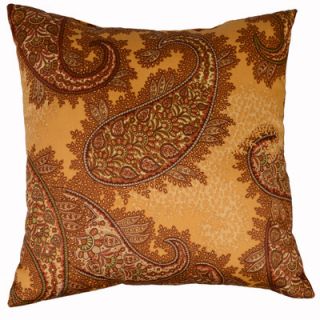 Ianni Saffron Cotton Throw Pillow by Swan Dye and Printing