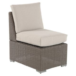 Heatherstone Wicker Patio Sectional Armless Chair   Threshold