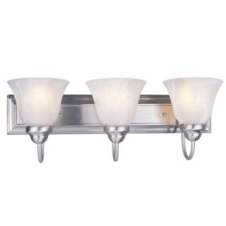 Tulen Lawrence 3 Light Brushed Nickel Incandescent Bath Vanity Light CLI JB311 3V BN