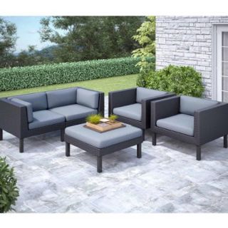 CorLiving Oakland 5 Piece Sofa and Chair Patio Set