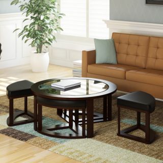 dCOR design Belgrove Coffee Table with 4 Stools