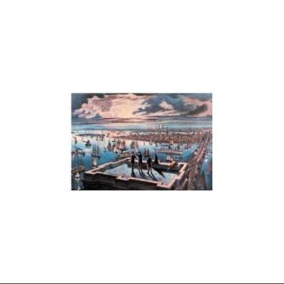 New York Harbor at Sunset Print (Canvas 20x30)