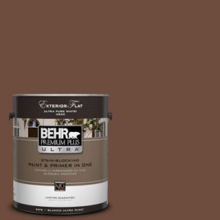 BEHR Premium Plus Ultra 1 gal. #ICC 81 Traditional Leather Flat Exterior Paint 485301