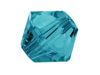Swarovski Crystal, #5328 Bicone Beads 6mm, 20 Pieces, Indicolite