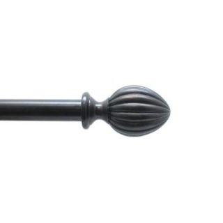 Home Decorators Collection 36 in.   72 in. 1 in. Fluted Wood Tone Rod Set in Oil Rubbed Bronze 29 4300 20