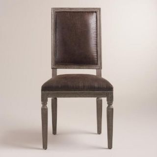 Brown Bonded Leather Curtis Dining Chairs, Set of 2