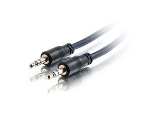 C2G 40517 35 ft Plenum   Rated 3.5mm Stereo Audio Cable with Low Profile Connectors M M