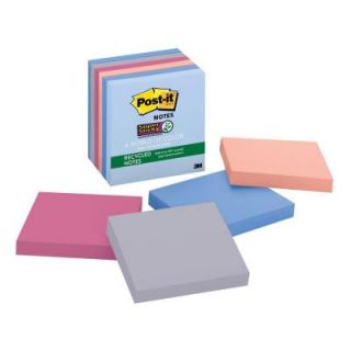 3M Post It 3 in. x 3 in. Bali Collection Super Sticky Recycled Notes (1 Pack of 6 Pads) 654 6SSNRP