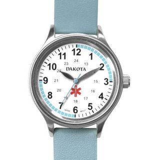 Dakota Womens Nurse MIdsize Fun Color Light Blue Leather Watch
