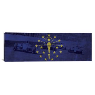 Indiana Flag, Indianapolis Motor Speedway Panoramic Graphic Art on