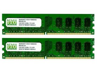 NEMIX RAM 4GB (2 X 2GB) DDR2 533MHz PC2 4200 240 pin DIMM Desktop PC Memory