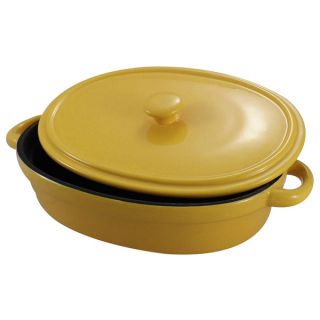 KitchenWorthy Non Stick Ceramic Oval Baking Dish with Lid
