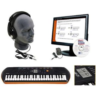 Casio SA76 44 Key Mini Personal Keyboard Package with Educational Software