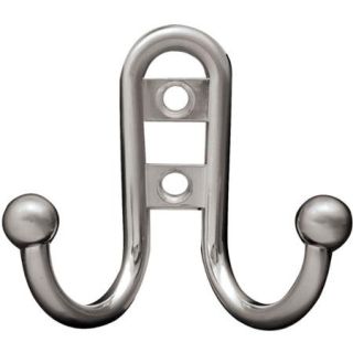Double Prong Robe Hook with Ball End, Available in Multiple Colors