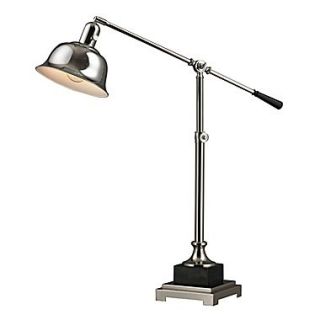 Dimond Lighting Freemanburg 582D24119 33 Incandescent Table Lamp, Polished Nickel/Black