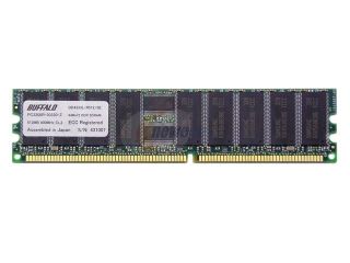 BUFFALO 512MB 184 Pin DDR SDRAM ECC Registered DDR 400 (PC 3200) Samsung Chipset System Memory Model DD4333L R512   Server Memory