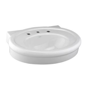 American Standard Standard Collection 8 1/2 in. Pedestal Sink Basin in White 0283.008.020