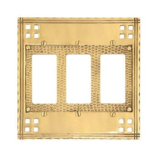 BRASS Accents Arts and Crafts Triple GFCI (Set of 2)