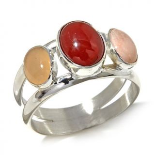 Jay King 3 Stone Jelly Opal Sterling Silver Ring   7947352