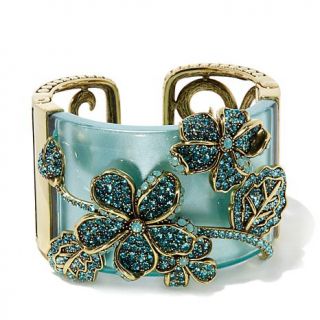 Heidi Daus "Best in Bloom" Crystal Accented Cuff Bracelet   7790884