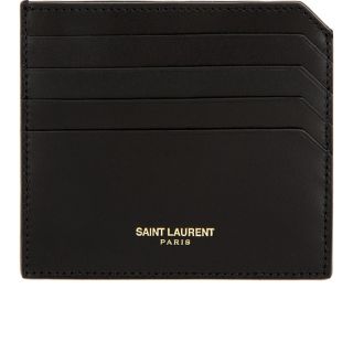 Saint Laurent Black Leather Card Holder