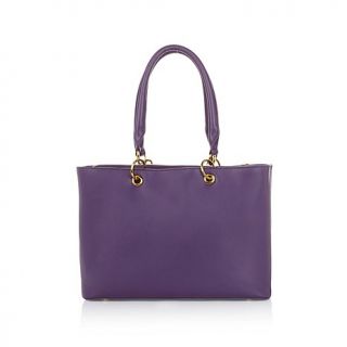 JOY & IMAN Genuine Leather Timeless Chic Everything Tote   7711696
