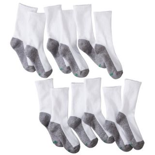 Boys Hanes® 6 Pack Crew Socks   White