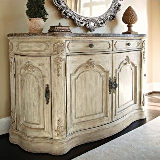 American Drew Jessica McClintock The Boutique Marble Top Buffet in White Veil   217 857W
