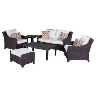 RST Brands Deco 6 Piece Love and Club Patio Deep Seating Set with Moroccan Cream Cushions OP PEOSS6 MOR K