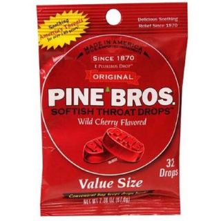 Pine Bros. Softish Throat Drops Value Pack, Wild Cherry 32 ea (Pack of 2)
