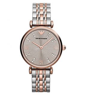 EMPORIO ARMANI   AR1840 stainless steel and rose gold plated watch