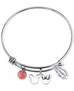 Disney Happily Ever After Cherry Quartz Charm Bracelet in Stainless