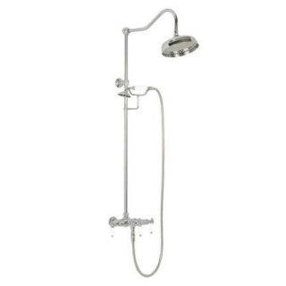 Elizabethan Classics ECETS11 Wall Mount Exposed Shower System with Porcelain Lever Handles