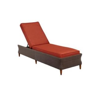 Brown Jordan Marquis Patio Chaise Lounge with Cinnabar Cushions    CUSTOM M12110 C 5