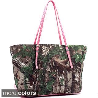 Realtree Wide Carry all Camouflage Tote Bag with Thin Shoulder Straps
