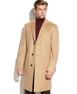 BOSS HUGO BOSS Solid Stratus Wool Blend Overcoat   Coats & Jackets
