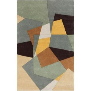 9' x 13' Formamenta Bay Leaf Green and Yellow Hand Tufted Area Throw Rug