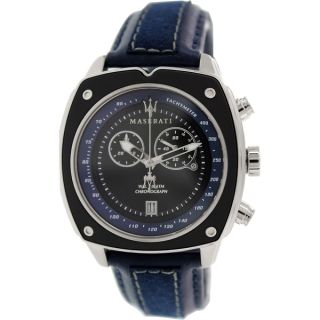 Maserati Mens Velocita R8871606002 Blue Leather Analog Quartz Watch