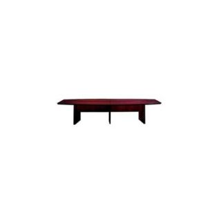 Corsica Series Boat Shaped Conference Table in Mahogany Finish (168 in.)